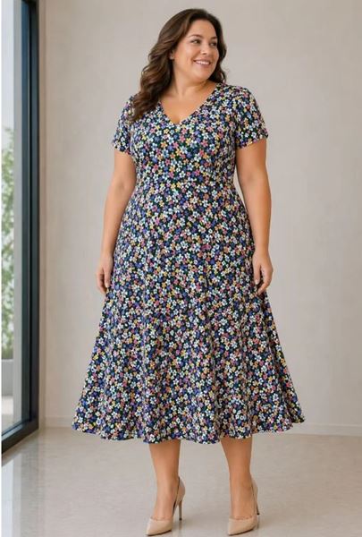 Immagine di PRINTED DRESS STRETCH A LINE